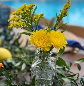 assorted vintage bud vases