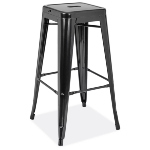 black metal bar stools
